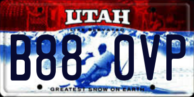 UT license plate B880VP