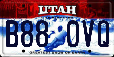 UT license plate B880VQ
