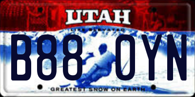 UT license plate B880YN