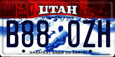 UT license plate B880ZH