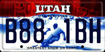 UT license plate B881BH