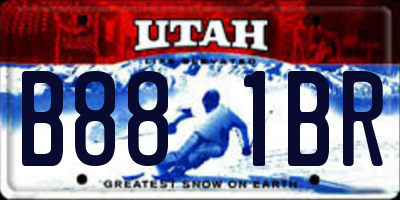 UT license plate B881BR