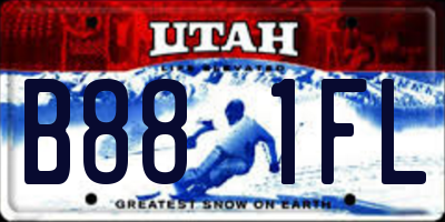 UT license plate B881FL