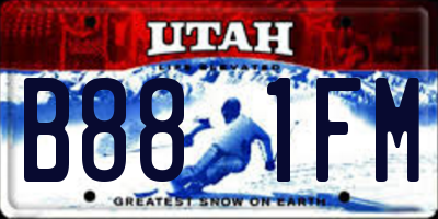 UT license plate B881FM