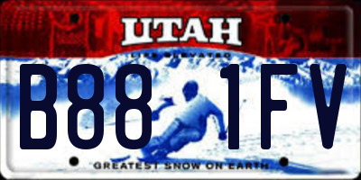 UT license plate B881FV