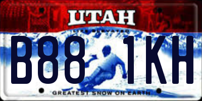 UT license plate B881KH