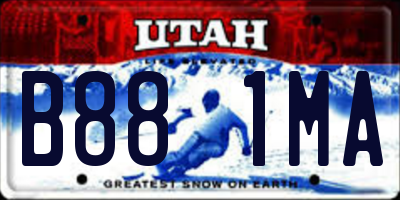 UT license plate B881MA