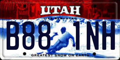 UT license plate B881NH