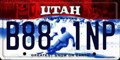 UT license plate B881NP