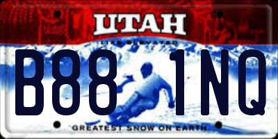 UT license plate B881NQ