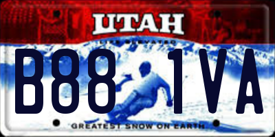 UT license plate B881VA