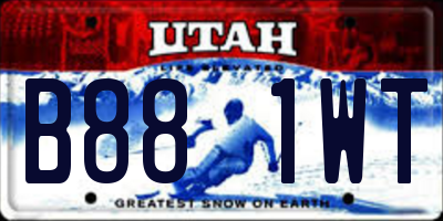UT license plate B881WT