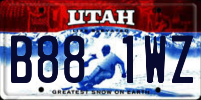 UT license plate B881WZ