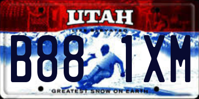 UT license plate B881XM