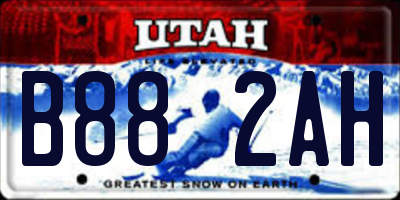 UT license plate B882AH