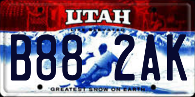 UT license plate B882AK