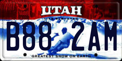 UT license plate B882AM