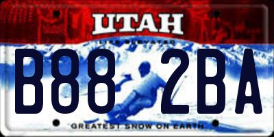 UT license plate B882BA