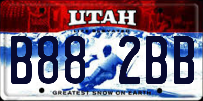 UT license plate B882BB