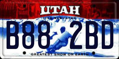 UT license plate B882BD