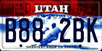 UT license plate B882BK