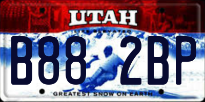 UT license plate B882BP
