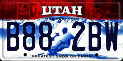 UT license plate B882BW