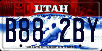 UT license plate B882BY