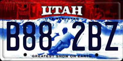 UT license plate B882BZ