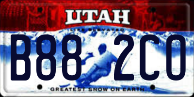 UT license plate B882CO