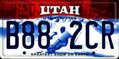 UT license plate B882CR