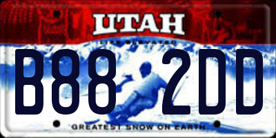 UT license plate B882DD