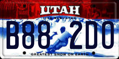 UT license plate B882DO