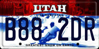 UT license plate B882DR