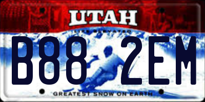 UT license plate B882EM