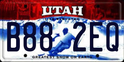 UT license plate B882EQ