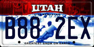 UT license plate B882EX