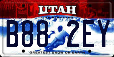 UT license plate B882EY