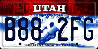 UT license plate B882FG