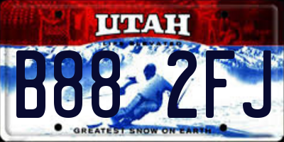 UT license plate B882FJ