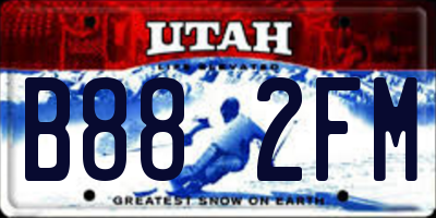 UT license plate B882FM