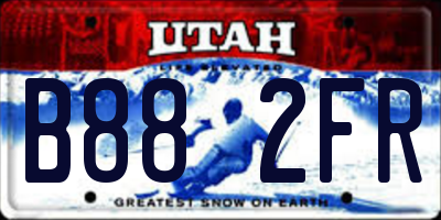 UT license plate B882FR