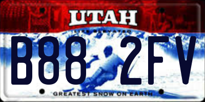 UT license plate B882FV