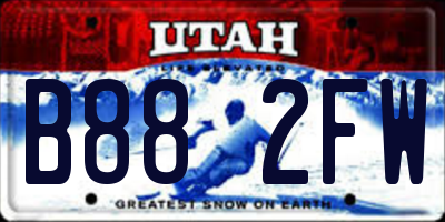 UT license plate B882FW