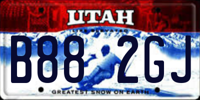 UT license plate B882GJ