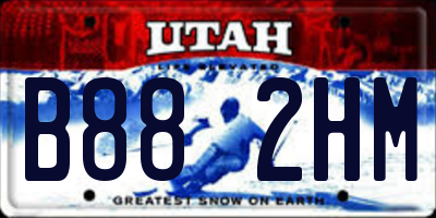 UT license plate B882HM