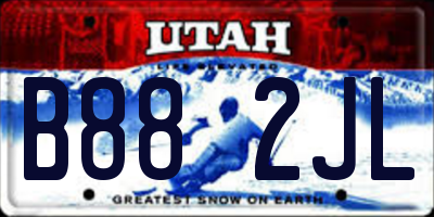 UT license plate B882JL