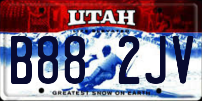 UT license plate B882JV