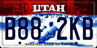 UT license plate B882KB