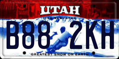 UT license plate B882KH